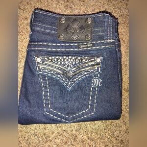 Miss Me Embellished Dark Blue Jeans